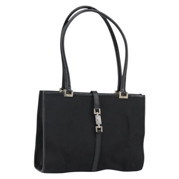 GUCCI Jackie Shoulder Bag Nylon Black Silver - Picture 8 of 16